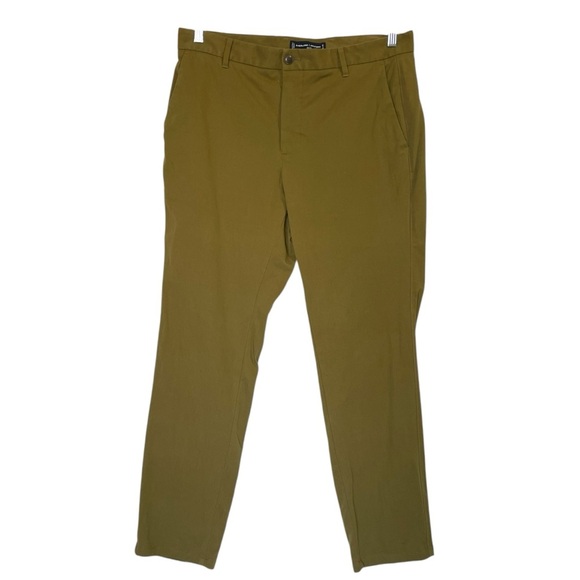 Everlane Uniform The Performance Chino Slim Fit Pant Mens Dark Khaki Size 35/30 - Picture 1 of 4